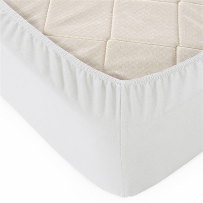 Простыня на резинке трикотаж, борт 20 см, цвет белый Бел-Трик